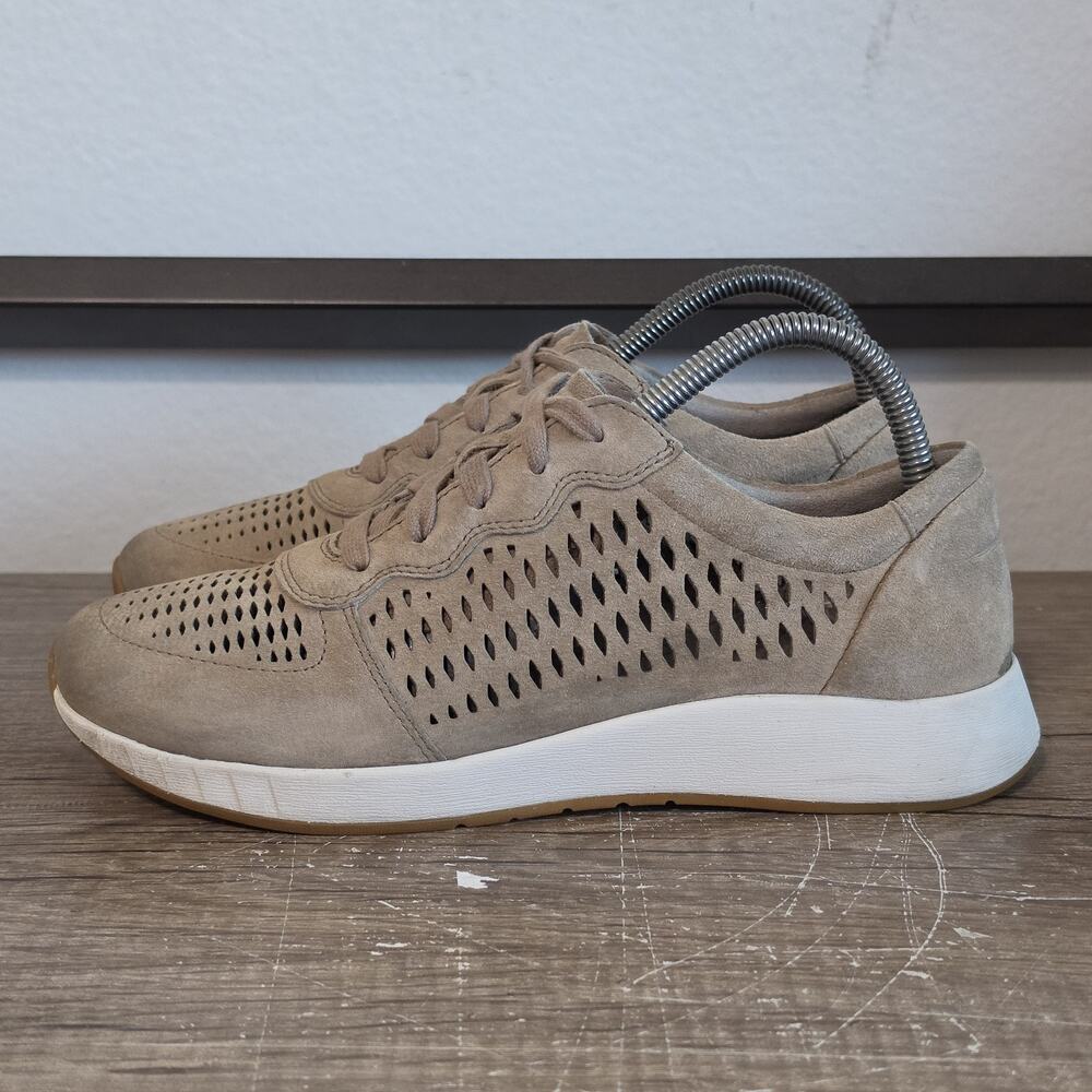 Dansko Charlie Women's Perforated Suede Sneakers Comfort Shoes Size 7.5 38 Brown